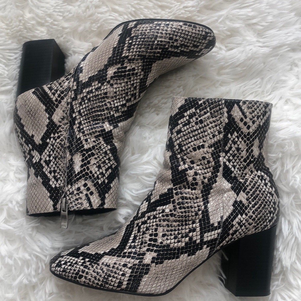 Halogen snake print booties